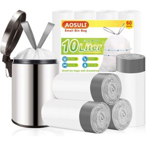 AOSULI 10L Bin Liners Drawstring bin bags with Tie Handle,Small Bin Bags for Bathroom p AOSULI 10L Bin Liners Drawstring bin bags with Tie Handle,Small Bin Bags for Bathroom p