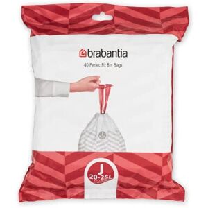 Brabantia PerfectFit Bin Liners Size J (23 Litre), White,115608 Thick Plastic Tr Brabantia PerfectFit Bin Liners Size J (23 Litre), White,115608 Thick Plastic Tr