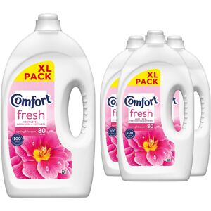 Comfort Fresh Spring Blossom Liquid Fabric Conditioner, 80W 2.4L, 4Pk Comfort Fresh Spring Blossom Liquid Fabric Conditioner, 80W 2.4L, 4Pk