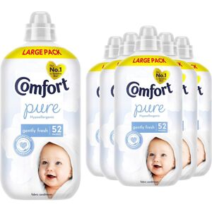 Comfort Fabric Conditioner Pure, 6 Pack of 52 Washes, 1.56 L Comfort Fabric Conditioner Pure, 6 Pack of 52 Washes, 1.56 L