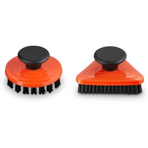 Le Creuset Set of 2 Cleaning Brushes Flame Le Creuset Set of 2 Cleaning Brushes Flame