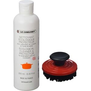 Le Creuset 2-Piece Cleaning Set Nylon Brush Kitchen Product 3.25"""" Cerise w Le Creuset 2-Piece Cleaning Set Nylon Brush Kitchen Product 3.25"""" Cerise w
