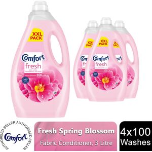 Comfort Fresh Spring Blossom Liquid Fabric Conditioner 100 W- 3L, 4 Pk Comfort Fresh Spring Blossom Liquid Fabric Conditioner 100 W- 3L, 4 Pk