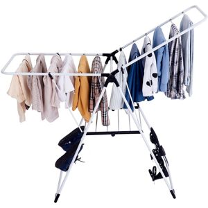 Costway Indoor Outdoor Foldable Clothes Drying Rack Adjustable Clothes Hanger W/ Shoe Ho Costway Indoor Outdoor Foldable Clothes Drying Rack Adjustable Clothes Hanger W/ Shoe Ho