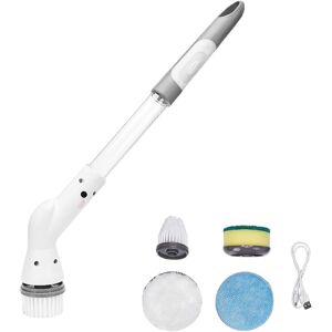Unbranded Electric Scrubber for Cleaning - Household Cleaning Brush with 4 Replaceable Bru Unbranded Electric Scrubber for Cleaning - Household Cleaning Brush with 4 Replaceable Bru