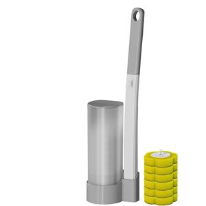 Unbranded (Lemon flavor, Grey) Toilet Bowl Cleaner Wand,Refillable Toilet Scrub Cleaner Se Unbranded (Lemon flavor, Grey) Toilet Bowl Cleaner Wand,Refillable Toilet Scrub Cleaner Se
