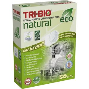 TRI-BIO Natural Eco Friendly Dishwasher Detergent Tablets, Plant-Based and Biode TRI-BIO Natural Eco Friendly Dishwasher Detergent Tablets, Plant-Based and Biode