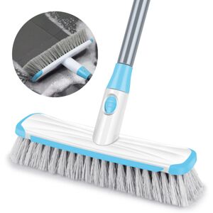 ILAVCOOL Push Broom Stiff Bristle 2 in 1 Scrape and Brush Long Handle Adjustable Floor Br ILAVCOOL Push Broom Stiff Bristle 2 in 1 Scrape and Brush Long Handle Adjustable Floor Br