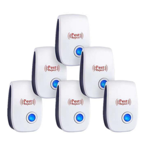 Markenlos 6Pcs Ultrasonic Pest Repeller Insect Bug Repeller Long Range EU Plug Markenlos 6Pcs Ultrasonic Pest Repeller Insect Bug Repeller Long Range EU Plug