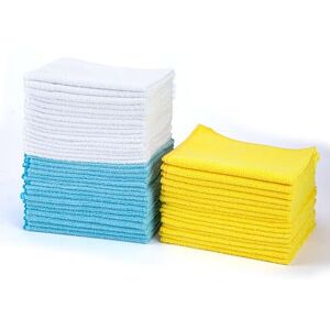 Amazon Basics Microfibre Cleaning Cloths, 30.5 x 40.6 cm, Pack of 48, Multi Colo Amazon Basics Microfibre Cleaning Cloths, 30.5 x 40.6 cm, Pack of 48, Multi Colo