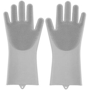 Unbranded Silicone gloves for cleaning dishes, floors and pets, 120g, green, grey, pink, p Unbranded Silicone gloves for cleaning dishes, floors and pets, 120g, green, grey, pink, p
