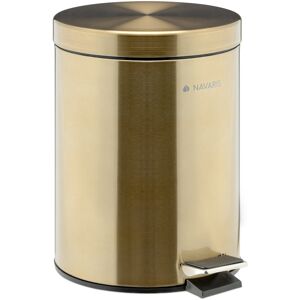 Navaris Gold Pedal Bin 5 Litre - 5L Bathroom Bin with Lid and Removable Inner Bu Navaris Gold Pedal Bin 5 Litre - 5L Bathroom Bin with Lid and Removable Inner Bu