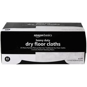 Amazon Basics Heavy Duty Dry Floor Cloths to Clean Dust Dirt Pet Hair 44 Coun Amazon Basics Heavy Duty Dry Floor Cloths to Clean Dust Dirt Pet Hair 44 Coun