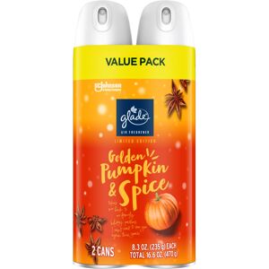 Glade Air Freshener Room Spray Golden Pumpkin & Spice 8.3 oz Limited Edition Glade Air Freshener Room Spray Golden Pumpkin & Spice 8.3 oz Limited Edition