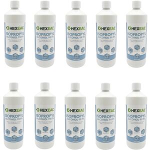 Unbranded Hexeal 99.9% Isopropyl Alcohol 10L - 10 x 1L IPA for Sanitising & Cleaning Unbranded Hexeal 99.9% Isopropyl Alcohol 10L - 10 x 1L IPA for Sanitising & Cleaning