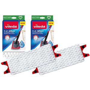 Vileda 1-2 Spray Microfibre Pads Refill Mop Head Replacement Set for Vileda Ultr Vileda 1-2 Spray Microfibre Pads Refill Mop Head Replacement Set for Vileda Ultr