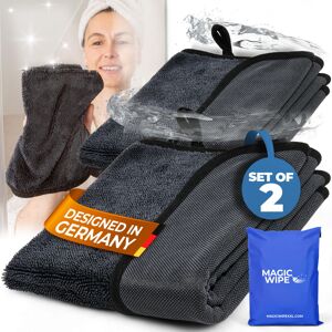 MAGIC WIPE XXL Bath Drying Cloth - 2 Pack 40x60 cm Microfibre, Streak & Lint Fre MAGIC WIPE XXL Bath Drying Cloth - 2 Pack 40x60 cm Microfibre, Streak & Lint Fre