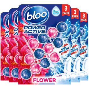 Bloo Power Active Toilet Rim Block Fresh Flowers, with Anti-Limescale, Cleaning Bloo Power Active Toilet Rim Block Fresh Flowers, with Anti-Limescale, Cleaning