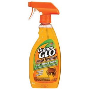 2 x Orange Glo Wood Furniture 2 in 1 cleaner and polish spray Bottles 473ml with 2 x Orange Glo Wood Furniture 2 in 1 cleaner and polish spray Bottles 473ml with