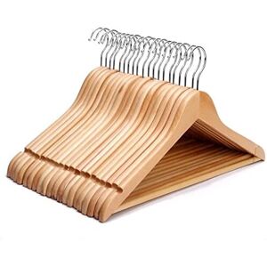 BARGAIN FACTORY Hangers - Strong Natural Wooden Coat 360 Degree Rotatory Hook - BARGAIN FACTORY Hangers - Strong Natural Wooden Coat 360 Degree Rotatory Hook -