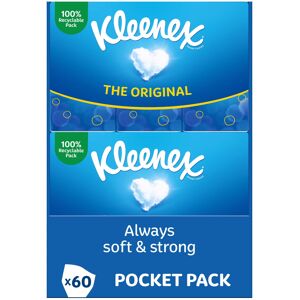 Kleenex Original Pocket Pack Tissues, 60 Pocket Packs Kleenex Original Pocket Pack Tissues, 60 Pocket Packs