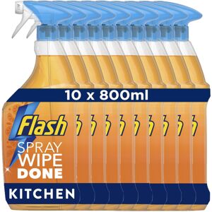 Flash Spray Wipe Done Kitchen Cleaning Sprays, Bright Mandarin, 8 Litres (800 ml Flash Spray Wipe Done Kitchen Cleaning Sprays, Bright Mandarin, 8 Litres (800 ml