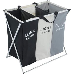 Unbranded (Default) GoDyna Large Laundry Basket 3 Sections Aluminium Folding Laundry Cloth Unbranded (Default) GoDyna Large Laundry Basket 3 Sections Aluminium Folding Laundry Cloth