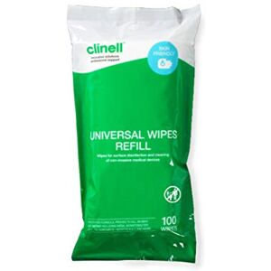Clinell Universal Wipes - Disinfectant - 100 Refill - Kills 99.99% Germs Clinell Universal Wipes - Disinfectant - 100 Refill - Kills 99.99% Germs
