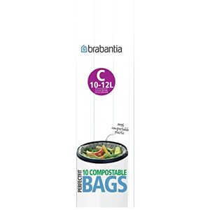 Brabantia Compostable Bin Liners for Food Waste & Organic Composting (Size C/10- Brabantia Compostable Bin Liners for Food Waste & Organic Composting (Size C/10-