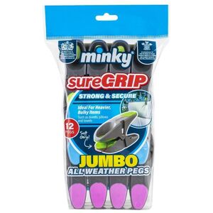 Minky Sure Grip Jumbo Pegs 12pk Minky Sure Grip Jumbo Pegs 12pk