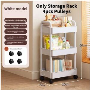 Unbranded (White Three Storey) Rolling Small Storage Cart Collapsible Kitchen Bedroom Orga Unbranded (White Three Storey) Rolling Small Storage Cart Collapsible Kitchen Bedroom Orga