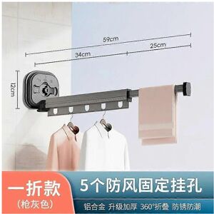 Unbranded (Three Fold, One size) No Punching Folding Clothes Hanger,Aluminum Retractable D Unbranded (Three Fold, One size) No Punching Folding Clothes Hanger,Aluminum Retractable D