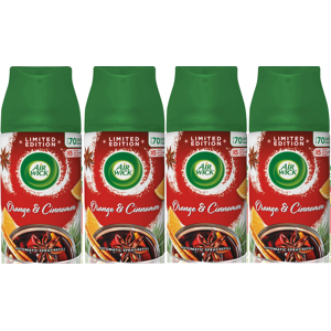 4 x Air Wick Freshmatic Spray Refill 250ml - Orange & Cinnamon (Mulled Wine) 4 x Air Wick Freshmatic Spray Refill 250ml - Orange & Cinnamon (Mulled Wine)
