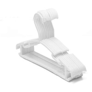 Unbranded (As show, One size) White Plastic Baby Hangers - Pack of 10 Non-Slip Kids Hanger Unbranded (As show, One size) White Plastic Baby Hangers - Pack of 10 Non-Slip Kids Hanger
