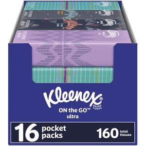 Kleenex On-The-Go Facial Tissues 16 On-The-Go Packs 10 Tissues per Box 3-Ply Kleenex On-The-Go Facial Tissues 16 On-The-Go Packs 10 Tissues per Box 3-Ply