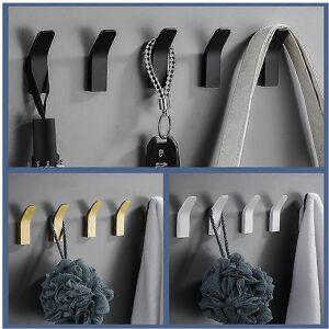 Unbranded (As show, One size) 5Pcs black Hook toilet towel hook porch single hook storage Unbranded (As show, One size) 5Pcs black Hook toilet towel hook porch single hook storage