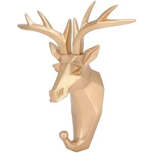 Unbranded (As show, One size) (Deer Head) Single Wall Hook, Gold Hook Resin Animal Shape W Unbranded (As show, One size) (Deer Head) Single Wall Hook, Gold Hook Resin Animal Shape W