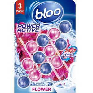 Bloo Power Active Toilet Rim Block Fresh Flowers, with Anti-Limescale, Cleaning Bloo Power Active Toilet Rim Block Fresh Flowers, with Anti-Limescale, Cleaning
