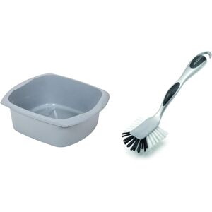 Addis Eco Washing Up Bowl 9.5 Litre & Ultra Grip Dish Brush Addis Eco Washing Up Bowl 9.5 Litre & Ultra Grip Dish Brush