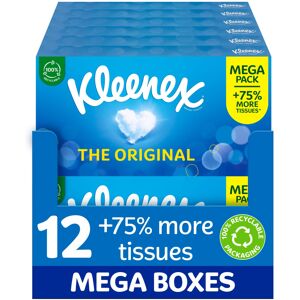 Kleenex Original Tissues, Mega Pack – 1,344 Sheets (12 Boxes x 112 Sheets) - Alw Kleenex Original Tissues, Mega Pack – 1,344 Sheets (12 Boxes x 112 Sheets) - Alw