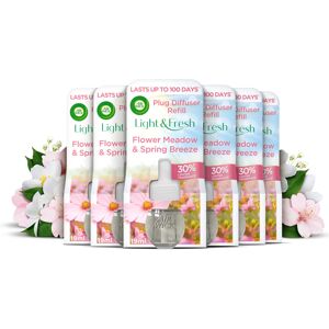 Air Wick Plug in Diffuser Refill, Meadow & Spring Breeze, Pack 6 x 19ml, Long La Air Wick Plug in Diffuser Refill, Meadow & Spring Breeze, Pack 6 x 19ml, Long La