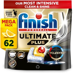 Finish Ultimate Plus All in One 62 tab Lemon Dishwasher Tablet Finish Ultimate Plus All in One 62 tab Lemon Dishwasher Tablet
