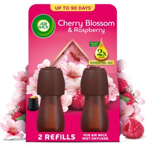 Air Wick Cherry Blossom & Raspberry Essential Mist Twin Refill 20ml, Lasting for Air Wick Cherry Blossom & Raspberry Essential Mist Twin Refill 20ml, Lasting for