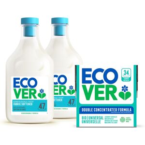 Ecover Non-Bio Washing Capsules - Almond & Apricot - 34 Count & Fabric Softener Ecover Non-Bio Washing Capsules - Almond & Apricot - 34 Count & Fabric Softener