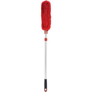 OXO Good Grips Extendable Microfibre Duster, Red/Silver OXO Good Grips Extendable Microfibre Duster, Red/Silver
