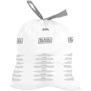Black & Decker BXBB00020E 20L Drawstring Bin Liners, 20 Pack Black & Decker BXBB00020E 20L Drawstring Bin Liners, 20 Pack