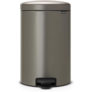Brabantia NewIcon Pedal Bin 20L (Platinum) Soft-Closure Rubbish Bin with Removab Brabantia NewIcon Pedal Bin 20L (Platinum) Soft-Closure Rubbish Bin with Removab