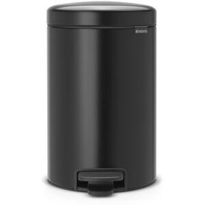Brabantia 113741 Pedal Bin Newicon with plastic inner Bucket, Matt Black - 12 L Brabantia 113741 Pedal Bin Newicon with plastic inner Bucket, Matt Black - 12 L