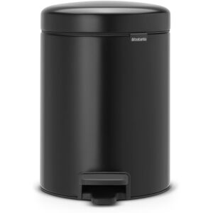 Brabantia 112928 Pedal Bin Newicon with plastic inner Bucket, Matt Black - 5 L Brabantia 112928 Pedal Bin Newicon with plastic inner Bucket, Matt Black - 5 L