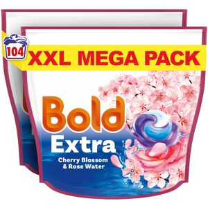 Bold EXTRA PODS Laundry Detergent Capsules 104 Washes, Cherry Blossom Bold EXTRA PODS Laundry Detergent Capsules 104 Washes, Cherry Blossom